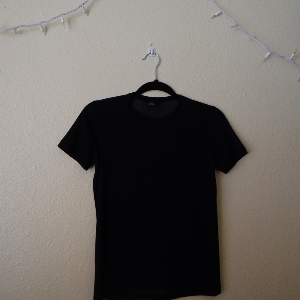 Rue 21 Black Mesh Top